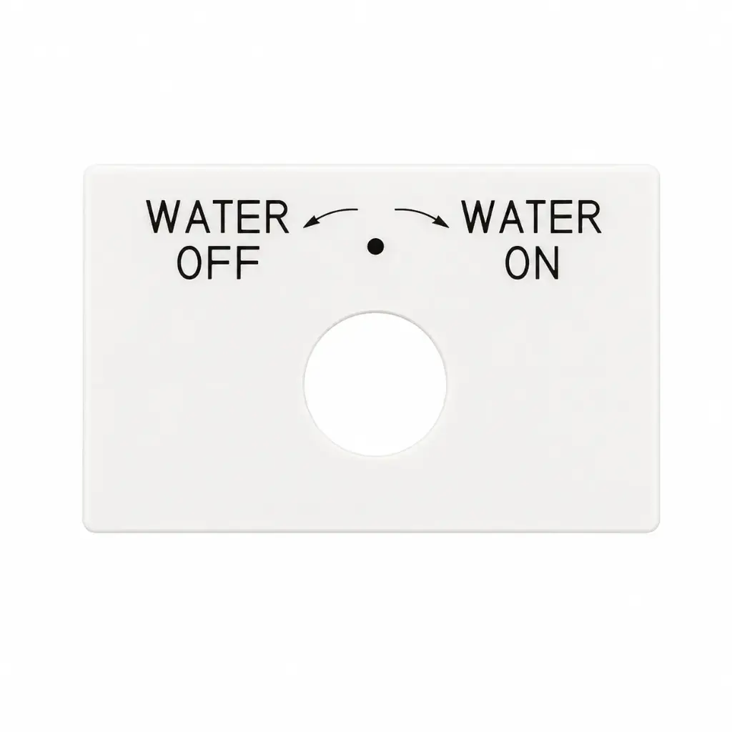 [9040] Label, Water On Off