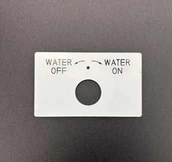 Label, Water On Off